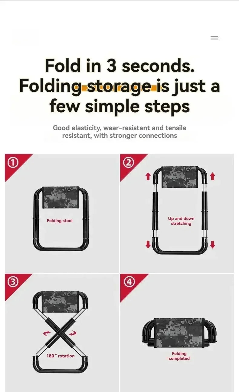 Portable Folding Chair Bench
